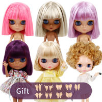 ICY DBS Blyth doll joint body short oil hair and Tan skin glossy faceblack matte face special price icy Licca toy girl gift