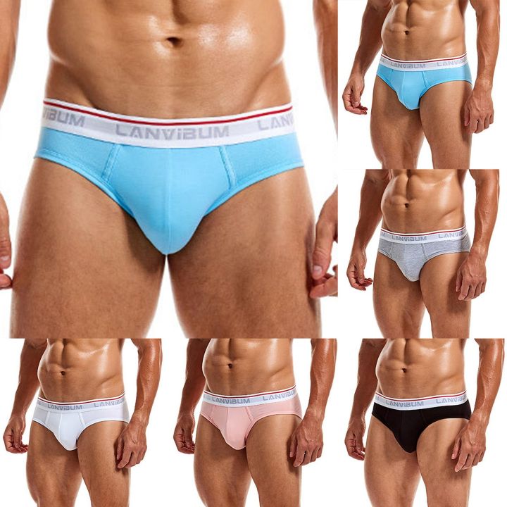 Underpants Solid Pant Sexy Fashion Underwear Shorts Briefs Men's
