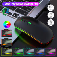 [เมาส์ไร้สาย]2.4G wireless mouse/rechargeable mouse/mice/เมาส์ไร้สาย for laptop/computer/mobile mouse/mice 2.4GHz Wireless Silent Mouse RGB Backlight DPI 1000-1600 m1