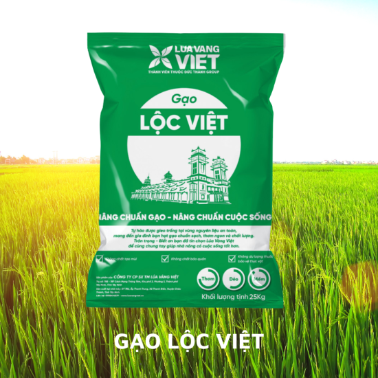 Gạo lúa vàng việt lộc việt bao 25kg - ảnh sản phẩm 3