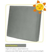 22x20x4 Inch Replacement Cover Grey Outdoor Cushion Cover Waterproof Patio Chair Seat Cushion Cover with Zipper