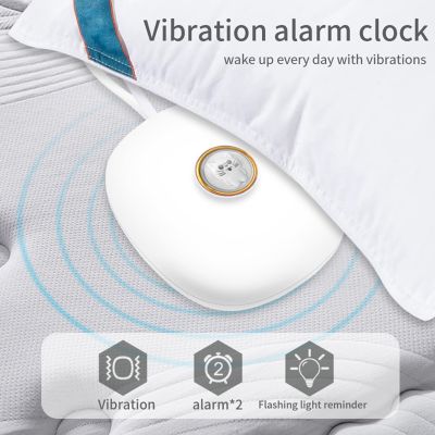 Mute Vibrating Alarm Clock Shaker Impact for Hearing Impaired Snooze Student Cartoon Clocks Light Reminder No Distrub