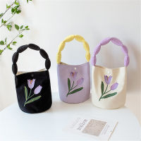 Fashion Womens Small Handbags Bucket Bag Purse Underarm Shoulder Bags Bucket Bag Floral Cloth Small Handbags