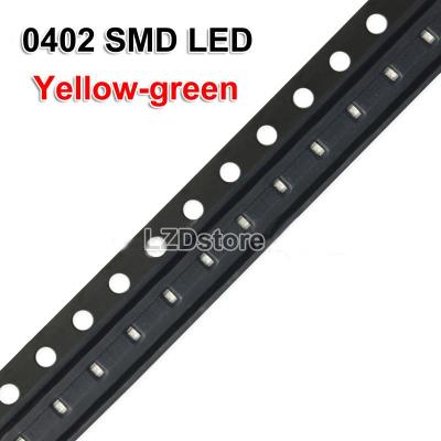 100ชิ้น0402ไดโอด LED แบบ SMD แสงไฟขาวจัดแดงเขียวเหลืองชิป LED ไดโอดเปล่งแสงไฟ SMD สีฟ้าสีส้ม