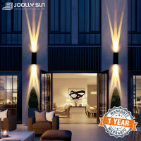 JoollySun Waterproof Wall Lamp LED Outdoor Lighting For Home Yard Balcony Decoration Porch Sconces Aluminum Exterior Wall Lights