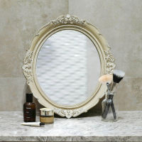 HomeQuarterBkk-Vintage Mirror Grey/White กระจก ส่อง วินเทจ โบราณ  แขวนติดผนัง วัสดุเรซิ่น ขนาด 35 x 39 x 3 ซม.  มี 2 สีให้เลือก สีเทา/สีขาว