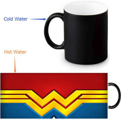 Wonder Woman Heat Reveal Mug Color Change Coffee Mug Sensitive Morphing Mugs