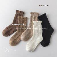 ๑✇❈  3-12Y Girls Socks Autumn Winter Warm Solid Cotton Socks Kids Lolita Fancy Socks Twist Pattern