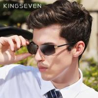 KINGSEVEN แว่นตากันแดดสำหรับผู้ชายกรอบสี่เหลี่ยมแว่นตากันแดดขับรถแว่นสายตาแบบคลาสสิก