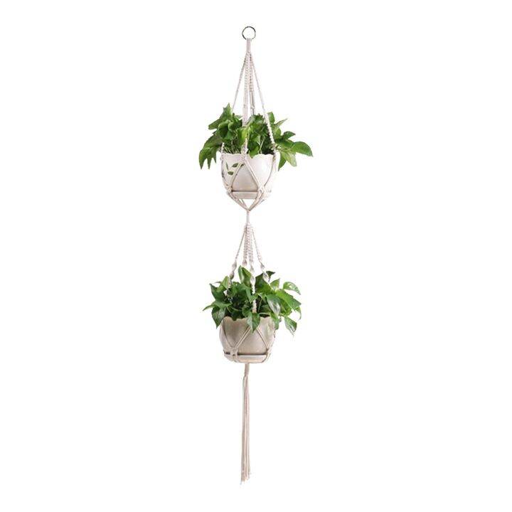 like-activities-handmade-planter-pot-net-bag-cotton-ropehanging-basket-home-balcony-courtyard-พืชสวน