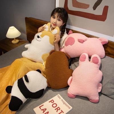 Blanket Cute Pillow Cartoon Animal Air Conditioner Sofa Cozy Nap Toy Soft Plush