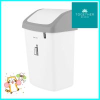 ถังขยะเหลี่ยมฝาสวิง DKW HH-208P ขนาด 9L สีขาวเทาSQUARE DUSTBIN SWING DKW HH-208P 9L WHITE/GRAY **ทักแชทได้ค่ะ ยินดีบริการ**