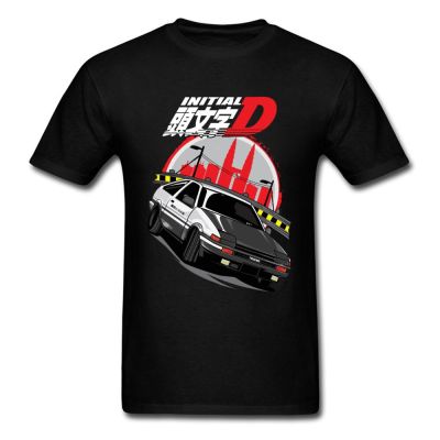 Men T Shirt Initial D Ae86 Designer Mens Tshirts Cotton Fabric Tees Customized Tshirts Japan Car Racer Lover Manga