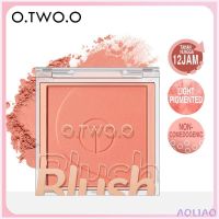 AOLIAO O.tw O.O หน้าพาเลทท์สีทาแก้มสำหรับแต่งหน้า6สีผงสูงเม็ดสีเรียบสัมผัสผ้าไหม