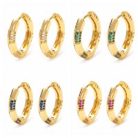 Yunkingdom Popular 4 Colors Round Circle Big Hoop Earrings for Women Luxury Indian Wedding Jewelry Gifts