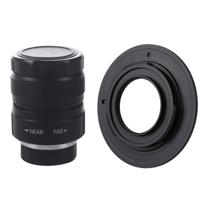 television-tv-lens-cctv-lens-for-c-mount-camera-25mm-f1-4-in-black-with-black-c-mount-lens-for-micro-4-3-adapter-e-p1-e-p2-e-p3-g1-gf1-gh1-g2-gf2-gh2-g3-gf3-c-m4-3