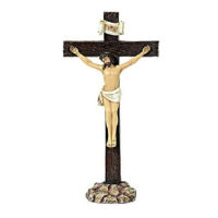 Jesus On The Cross Religious Figure Approx 19 cm from polyresin jesus cross