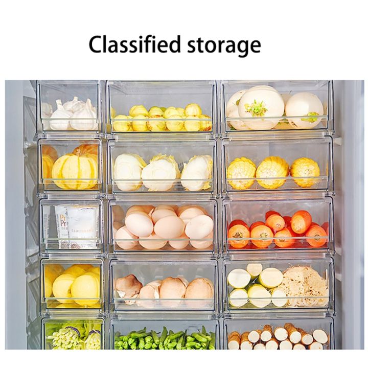drawer-refrigerator-storage-box-clear-food-storage-bin-fruit-vegatable-meat-freezer-fridge-stackable-kitchen-organizer