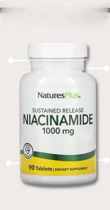 NaturesPlus, Sustained Release Niacinamide, 1000 mg, 90 Tablets