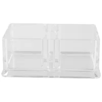 2 Lattices Clear Acrylic Tea Bags Holder Coffee Sugar Bag Boxes Acrylic Storage Organizer Case 15X8X6cm