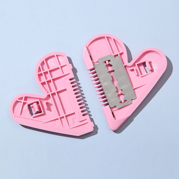 สีชมพูมินิผม-t-rimmer-รักรูปหัวใจผมตัดหวีร่างกายบิกินี่กำจัดขน-pubic-แปรงผมด้วยใบมีดตัดเครื่องมือ