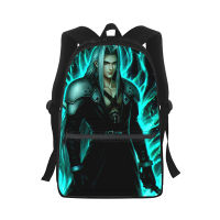 Final Fantasy Sephiroth Men Women Backpack 3D Print Fashion Student School Bag Laptop Backpack Kids Travel Shoulder Bag.กระเป๋า