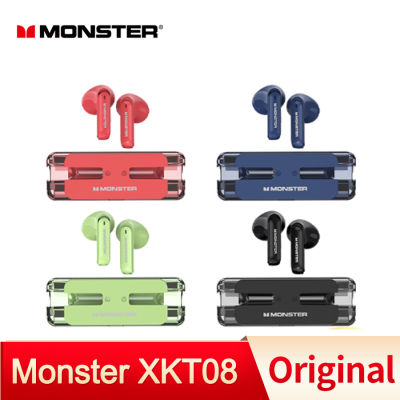XKT08มอนสเตอร์ TWS เพลงเกมหูฟังบลูทูธโหมดคู่กันน้ำหูฟังเอียบัดไร้สายชุดหูฟังตัดเสียงรบกวนในหู