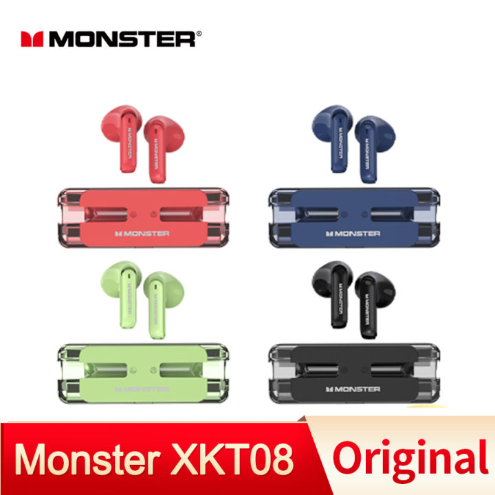 xkt08มอนสเตอร์-tws-เพลงเกมหูฟังบลูทูธโหมดคู่กันน้ำหูฟังเอียบัดไร้สายชุดหูฟังตัดเสียงรบกวนในหู