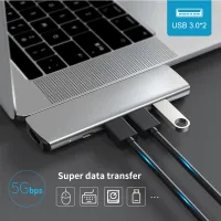 USB 3.1ประเภท-C ฮับเพื่อหัวแปลงสัญญาณ HDMI 4K Thunderbolt 3 USB C ฮับกับฮับ3.0 TF ช่องตัวอ่าน SD PD สำหรับ Macbook Pro/ Air 2018 - 2020