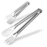 Stainless Steel Food Tongs Kitchen Utensils Anti Heat Bread Clip Buffet Cooking Pastry Desserts Salads Barbecue Clamp Tool Acces