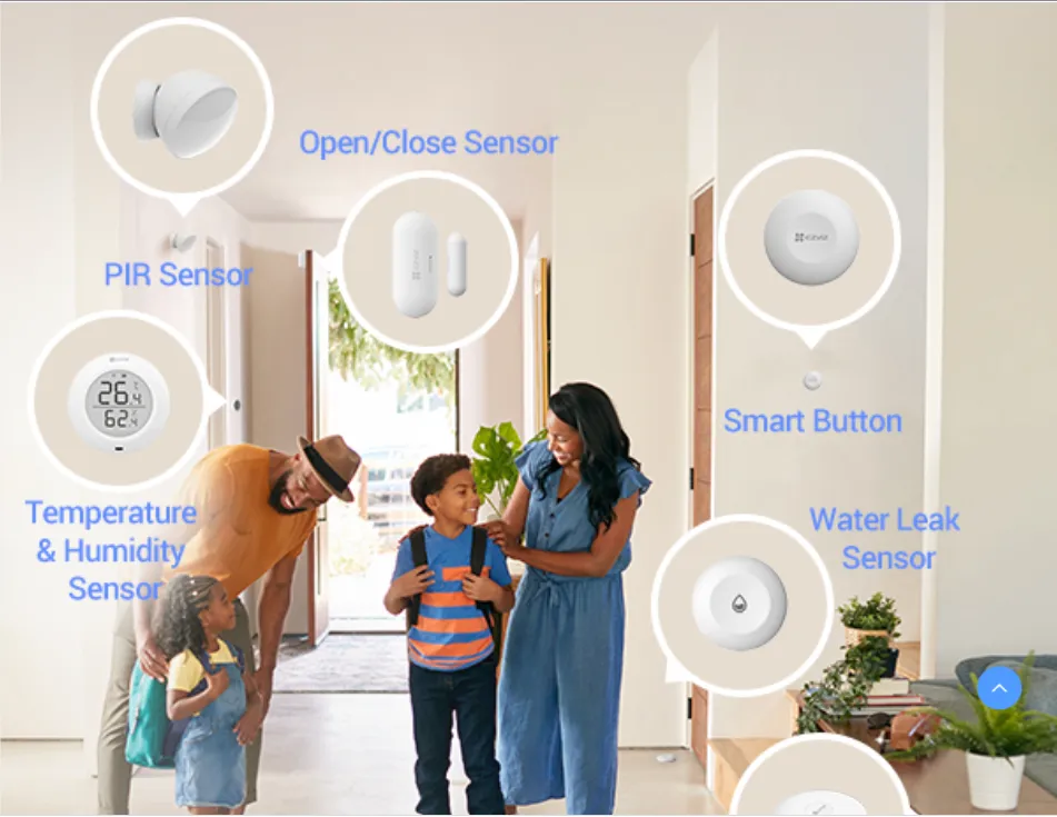 EZVIZ T51C Temperature & Humidity Sensor, Digital display, Wi-Fi, Smart  Home