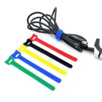 100pcs/lot 12*150mm Nylon Reusable Releasable Zip Cable Ties With Eyelet Holes Back To Back Wire Hook Loop Fastener Management Cable Management