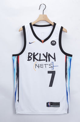 Ready Stock New Arrival Hot Sale 2020-21 Mens Brooklyn Nets Kevin Durant/Kyriee Irving City Edition Swingman Jersey - White
