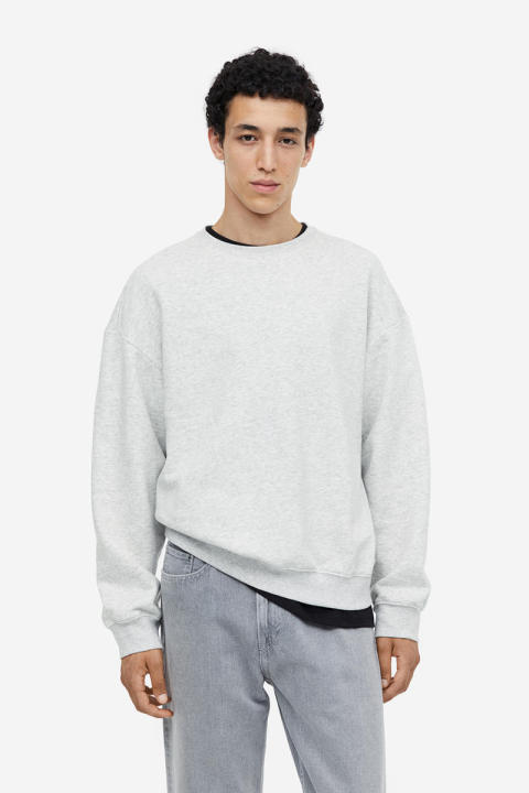 H&M - Loose Fit Sweatshirt - Grey Dusty Light | Lazada PH