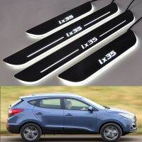 Customized 4PCS Moving LED Welcome Pedal Scuff Plate Pedal Threshold Door Sill Light For HYUNDAI IX35 2010-2016 Wall Stickers Decals