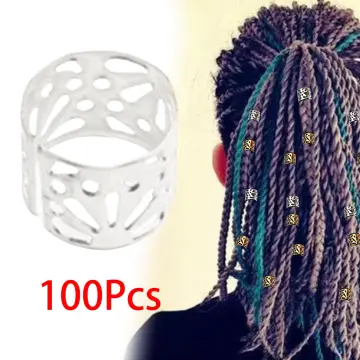 100PCS Transparent Hair Braid Beads Antique Dreads Decoration