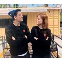 Available Japanese Star Kawahisa With The Same Style Round Neck Love Wool Sweater Female Play Couple Thickened Student Pullover Sweater