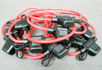 2x กันน้ำมินิรถใบมีด Inline ฟิวส์ผู้ถือ Splash DC 12V 16AWG สำหรับ Auto Car