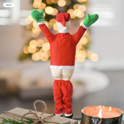 GHJ ตุ๊กตาประดับซานต้าที่สร้างสรรค์คลอสตกแต่งด้วยกำมะหยี่สำหรับงานเลี้ยงคริสต์มาสที่มีธีม