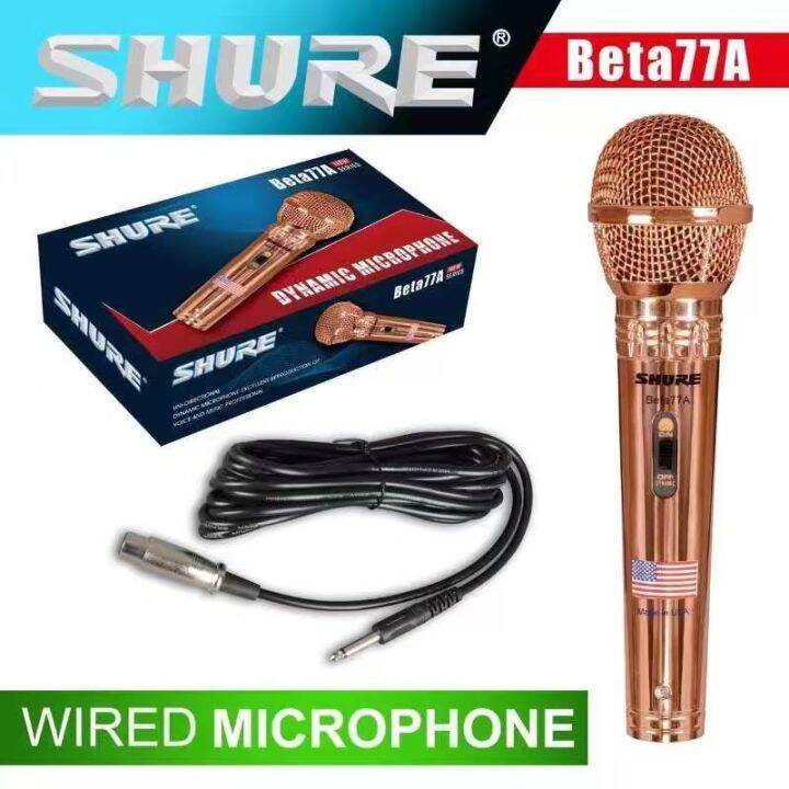 Microphone Karaoke SHURE BETA 77A Dynamic Heavy Duty Wired Professional