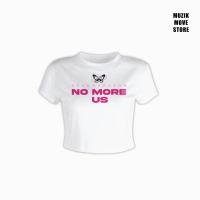 Crop T-Shirt No more us Bean -White