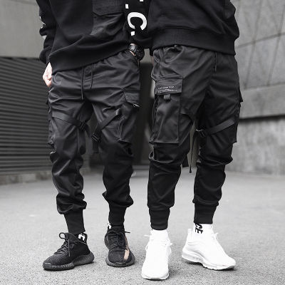 Hip Pop Cargo Pants Men Black Pocket Harem Joggers Harajuku Sweatpant Casual Fashion Men Trousers Streetwear Sweatpants Hombre