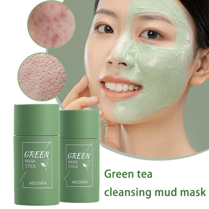 Green Tea Solid Mud film Facial mask Deep Pore-Cleaning Oil-Controlling ...