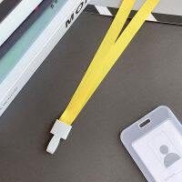 5pcslot Yellow Soft Lanyard Hang Neck Comfortable High Quality Wholesale Hook Badge ID Card Holder for School Office Supplies