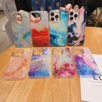 [Haojia เคสโทรศัพท์} เคสโทรศัพท์เคสโทรศัพท์มือถือลวดลายเปลือกไฟฟ้าสำหรับ iPhone 15 14 Pro Max 11 13 12หินอ่อนฝาหลังซิลิโคนเนื้อแข็งลายเลือด