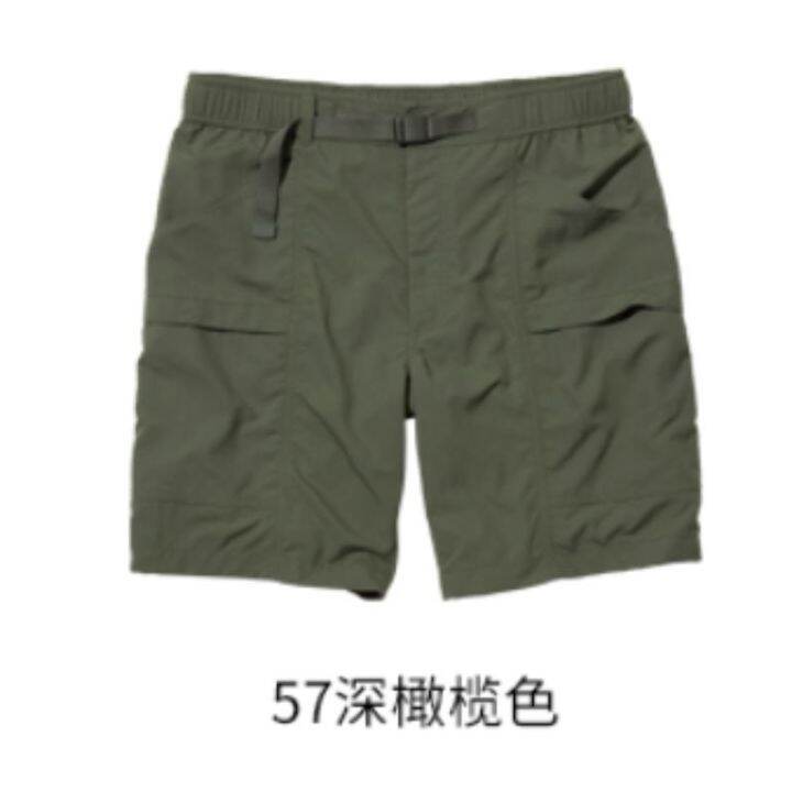 uniqlo-mizuno-fitting-room-summer-mens-nylon-casual-shorts-trousers-loose-tooling-american-style-casual-elastic-all-match-444603-gnb