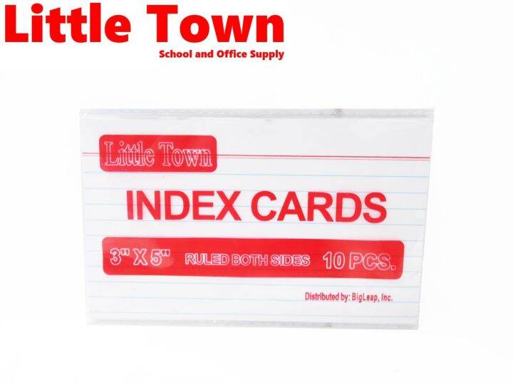 1 Pack/ 10 Pieces Little Town Index Card Ruled both Sides 3" X 5" Inches Lazada PH