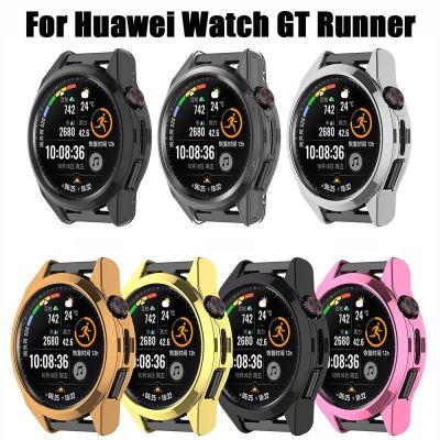 Protective Cover For Huawei Watch GT Runner Soft TPU Case Full Screen Protector Shell Plating Cases For Huawei GT Runner Shell Cases Cases