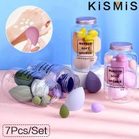 KISMIS 7Pcs/Set Soft Wet and Dry Use Makeup Sponge Set Cosmetic Puff Makeup Sponge Foundation Powder Sponge Beauty Tool