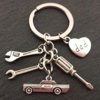 Dad Keychain Mechanics Fathers Day Gifts Car Tools Father Hand Stampe Souvenir